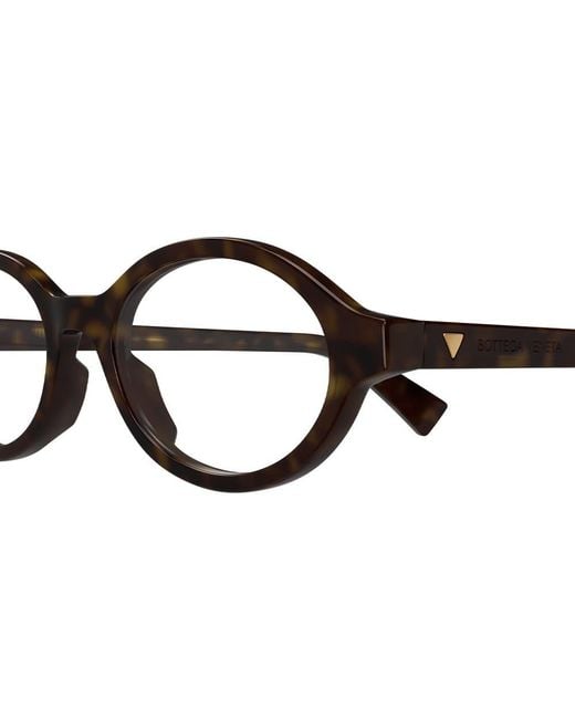 Bottega Veneta White Eyewear Oval Frame Glasses