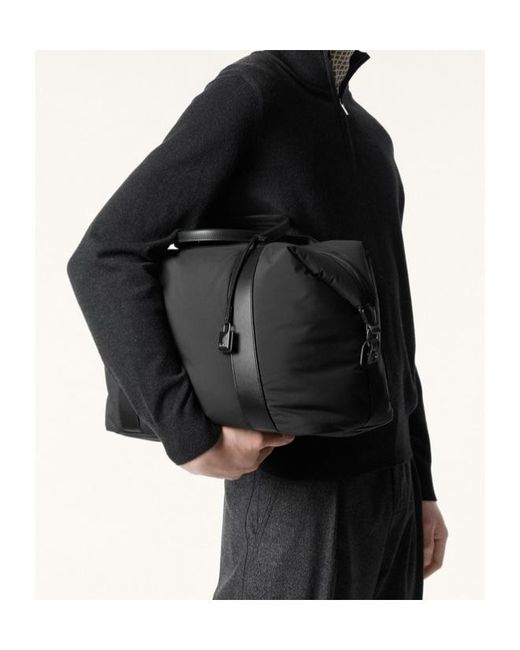 Loro Piana Black Medium Wind Duffle Bag for men