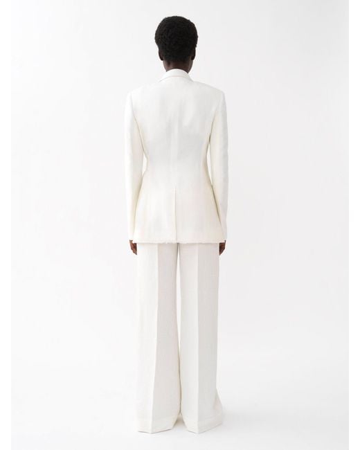 Chloé White Wide-Legged Casual Pants