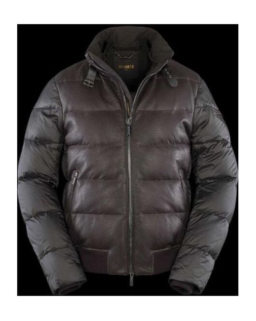 Moorer Black Wright Eiderdown-Padded Bomber Jacket for men
