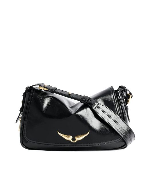 Zadig & Voltaire Black Le Zouzou Vintage Patent Bag