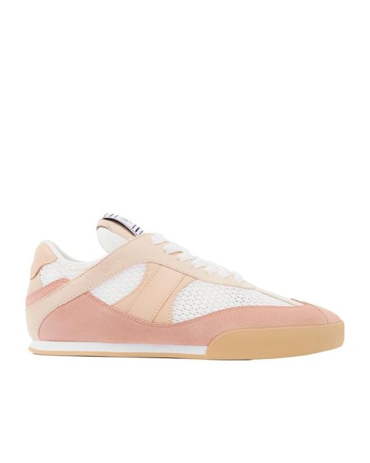 Chloé Pink Chloé Kick Lace-Up Sneakers