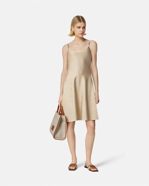 Versace Natural Short Dresses