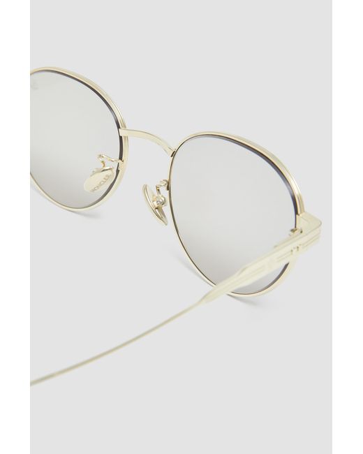 Moncler White Subtila Round Sunglasses for men