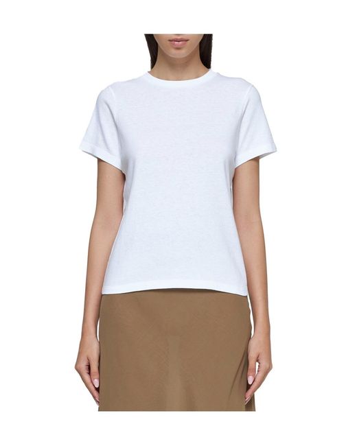 Khaite White The Samson Crewneck T-Shirt