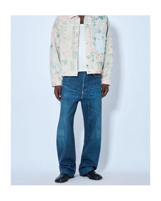 Junya Watanabe Blue Wide-Leg Mid-Rise Jeans for men