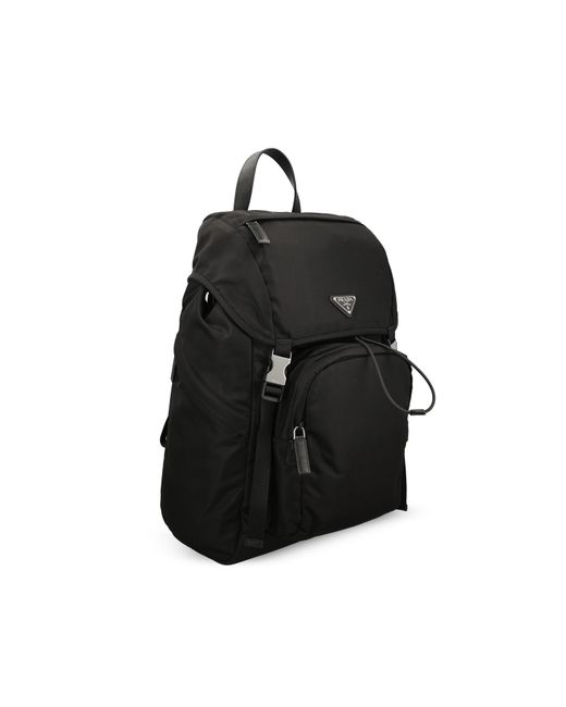 Prada Black Logo Backpack for men