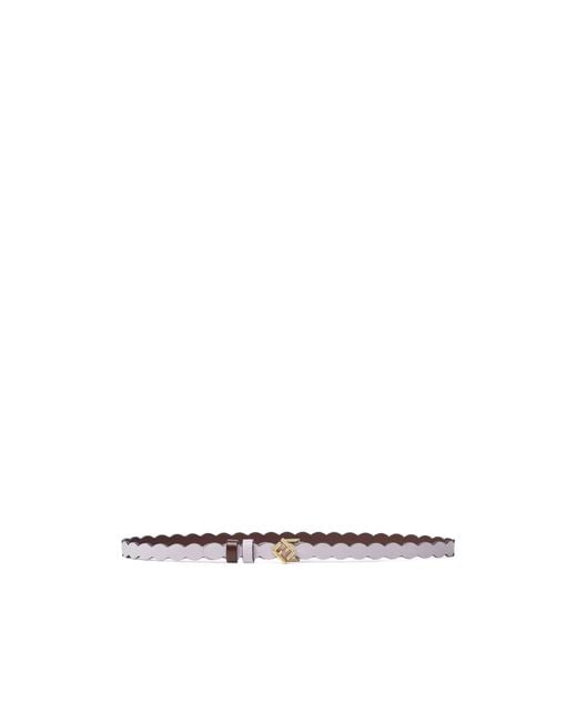 Fendi White Ff Diamonds Reversible Belt