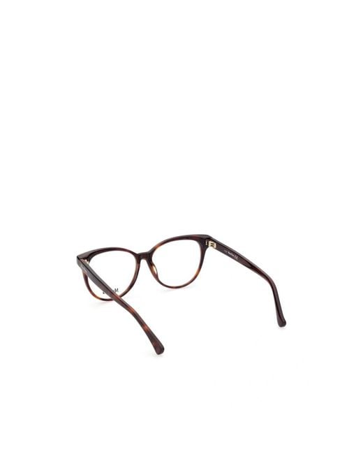 Max Mara Metallic Square Frame Glasses