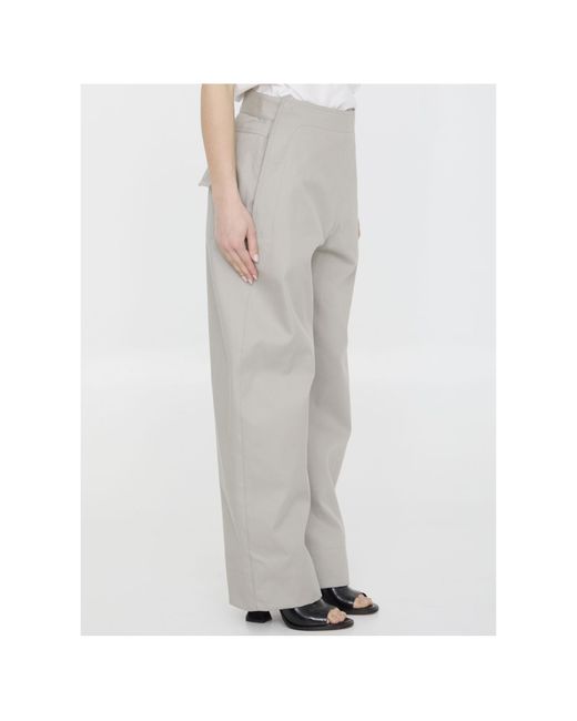 Bottega Veneta Gray Regular Fit Sailor Pants