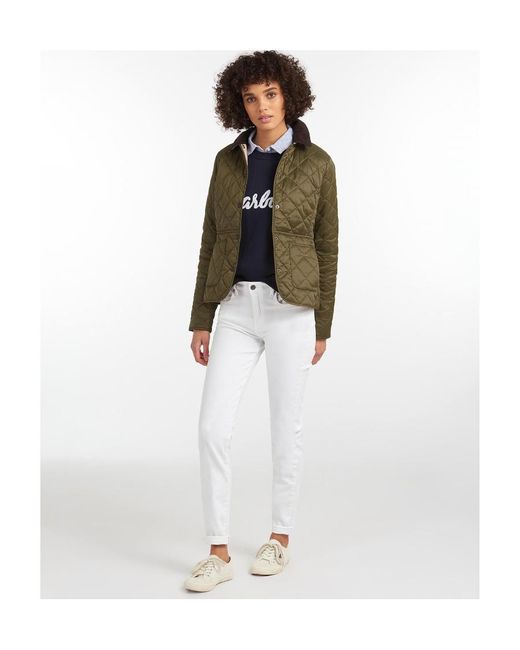 Barbour Green Deveron Quilted Buttoned Jacket