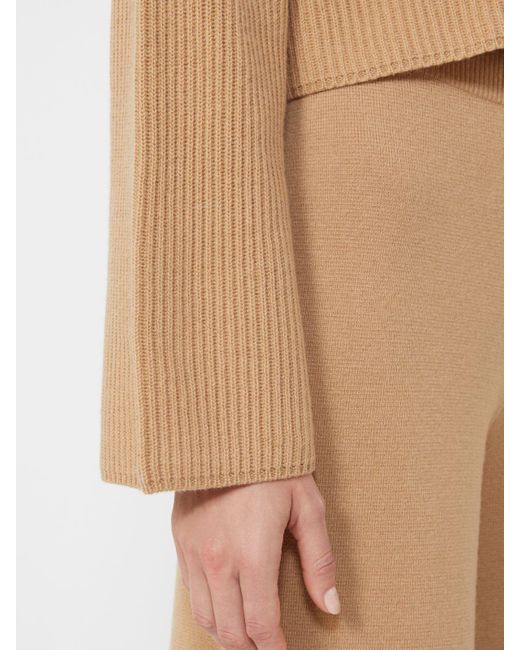 Max Mara Natural Fishermans Rib-Knit Wool And Cashmere Jumper
