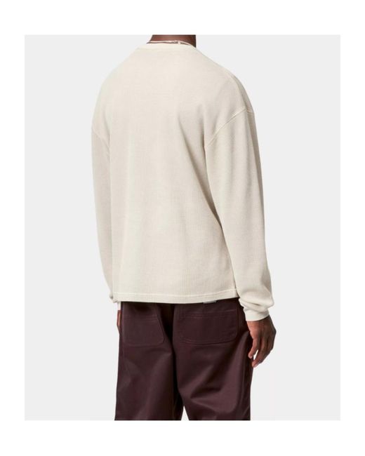Carhartt Natural Waffle Logo-Patch T-Shirt for men