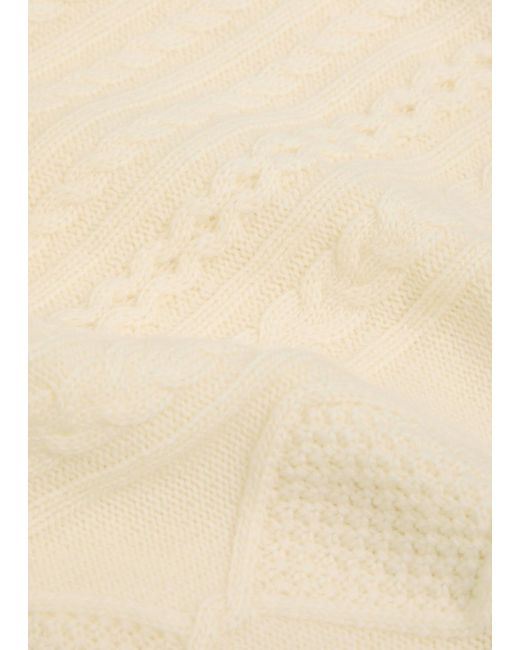 Staud Natural Sidney Cable-Knit Wool-Blend Jumper