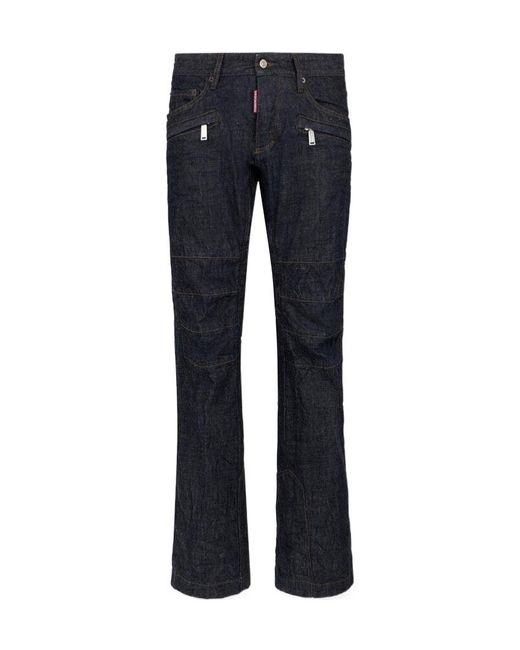 DSquared² Blue Belt-Loop Jeans for men