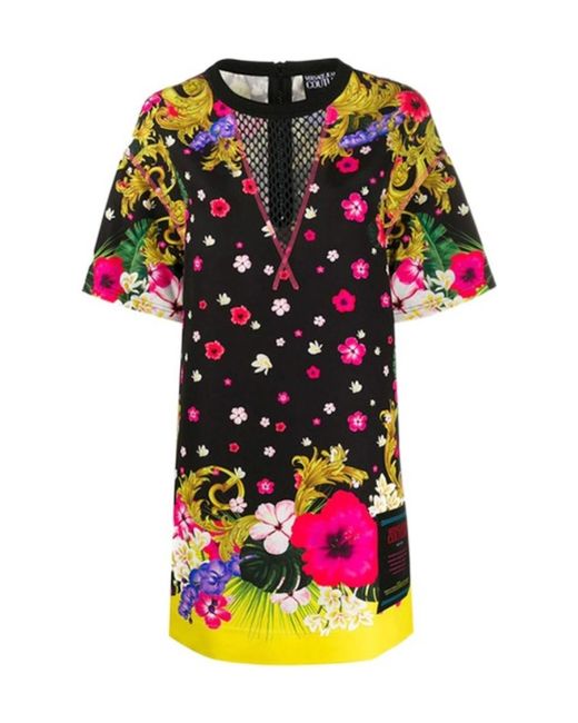 Versace Jeans Multicolor Print Dress
