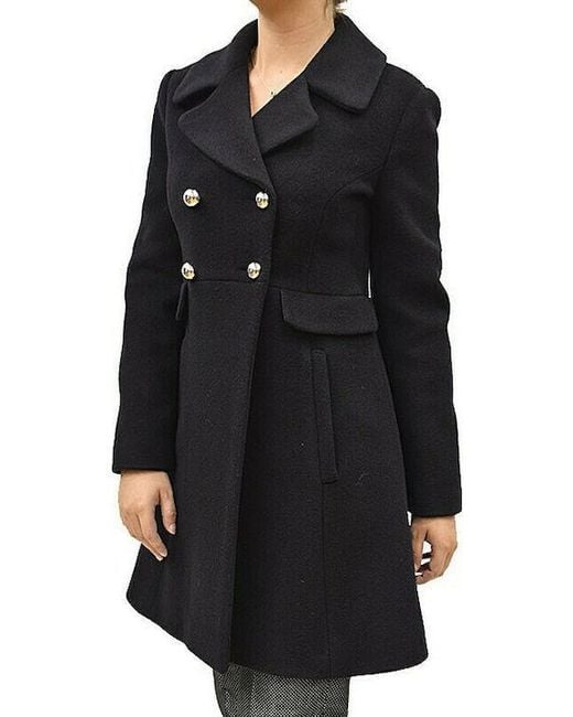 Emporio Armani Black Double-Breasted Coat