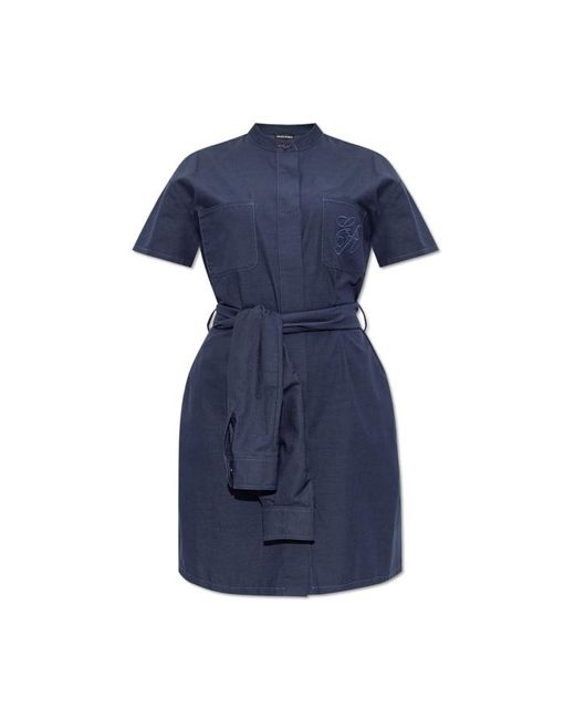Emporio Armani Blue Shirt With Logo