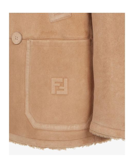 Fendi Brown Light Sheepskin Blouson for men