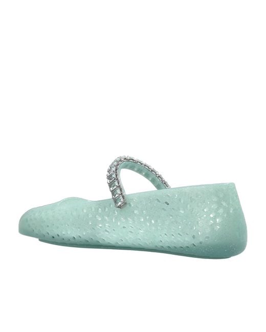 Jimmy Choo Green Round-Toed Ballet Shoes
