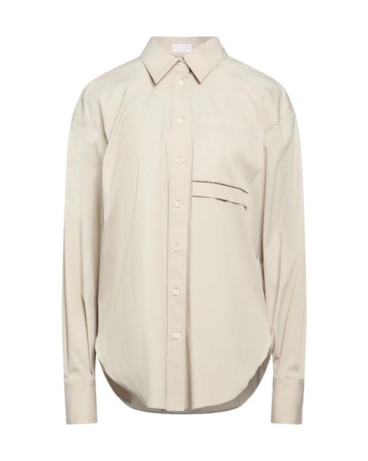 Brunello Cucinelli White Solid Colour Shirts