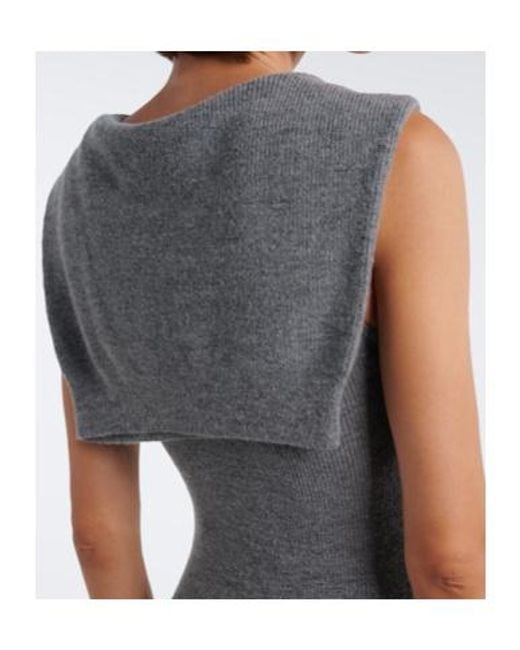 AYA MUSE Gray Vao Knitted Maxi Dress