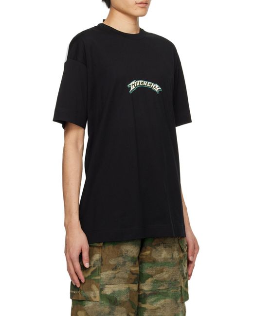Givenchy Black Dragon Printed Crewneck T-Shirt for men