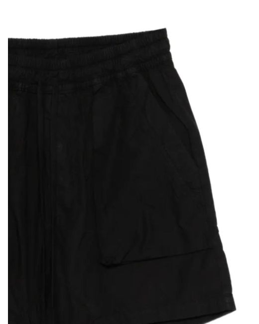 Thom Krom Black Drawstring Cargo Shorts for men