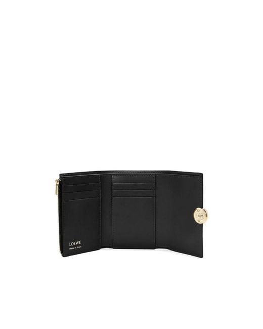 Loewe Black Logo Detailed Fold-Over Wallet