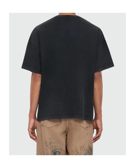 MSGM Black Graphic-Print T-Shirt for men