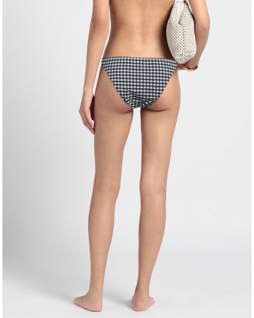 Tory Burch Blue Two-Tone Plaid Bikini Bottom