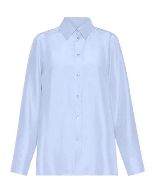 Weekend by Maxmara Blue Collared Long-Sleeved Shirt