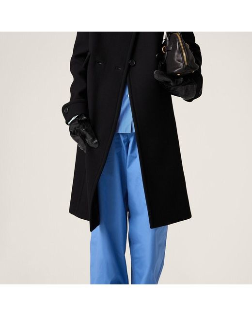 Miu Miu Blue Logo-Embroidered Straight Leg Pants