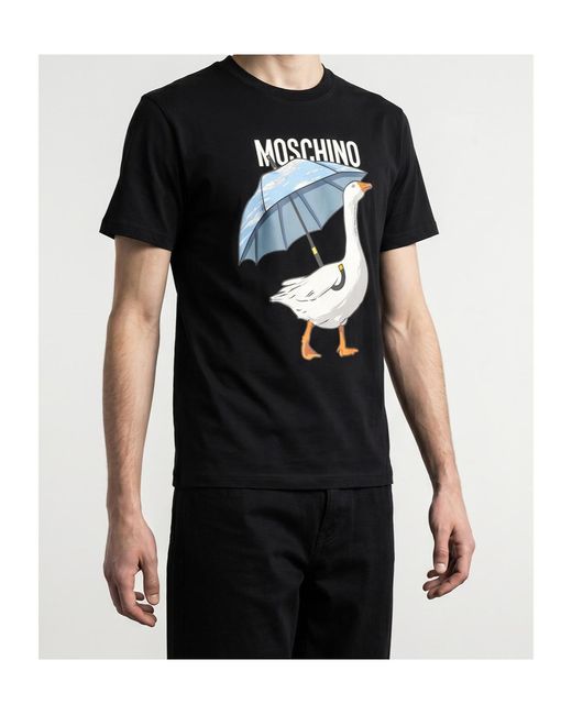 Moschino Black 'Goose' T-Shirt for men