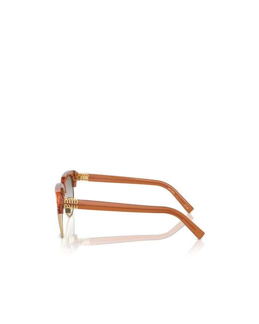 Miu Miu White Eyewear Browline Sunglasses