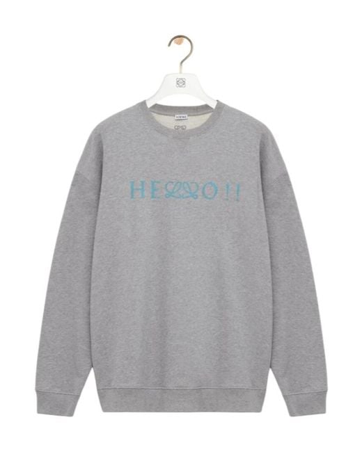 Loewe Gray Sweatshirt En Coton for men