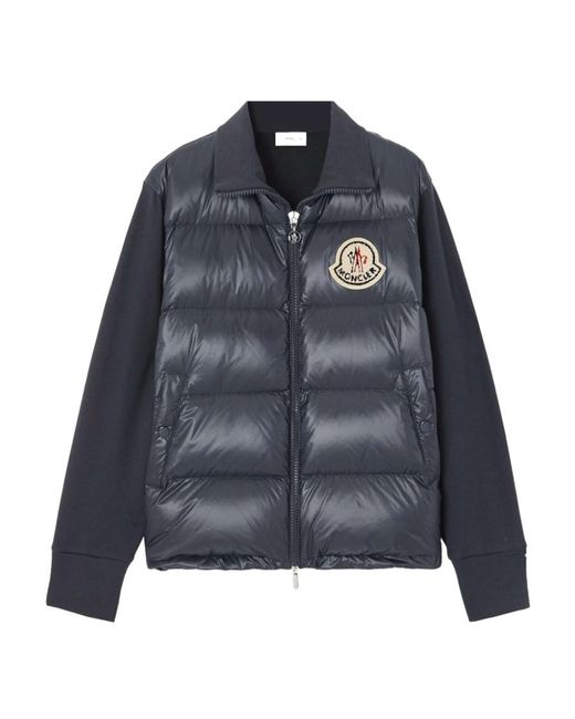 Moncler Blue Stitched Quilted Down Jacket