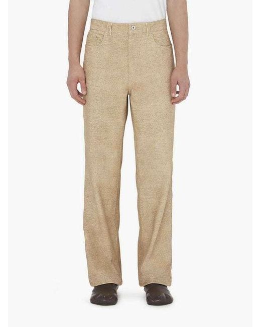 J.W. Anderson Natural Leather Straight-Leg Trousers for men