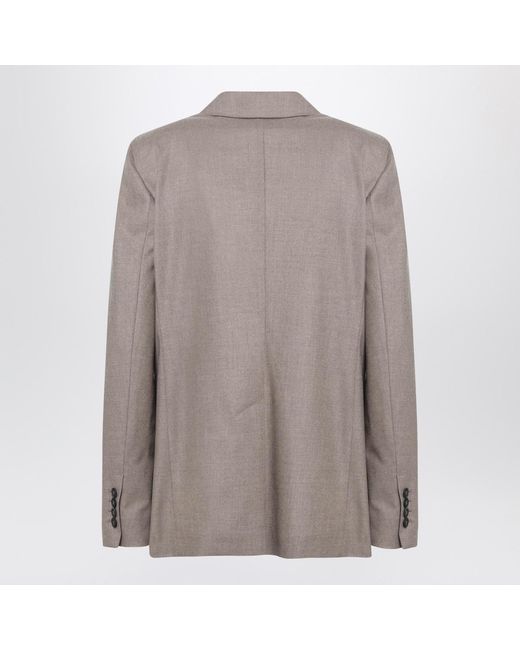 Max Mara Gray Long-Sleeved Suit Jacket