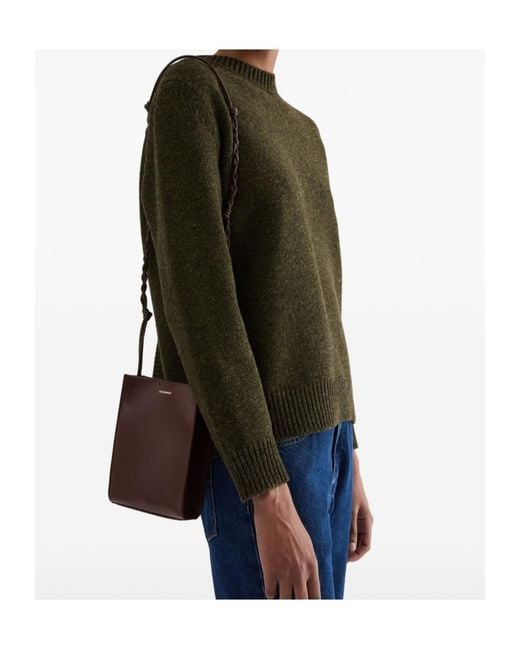 Jil Sander White Tangle Small Shoulder Bag
