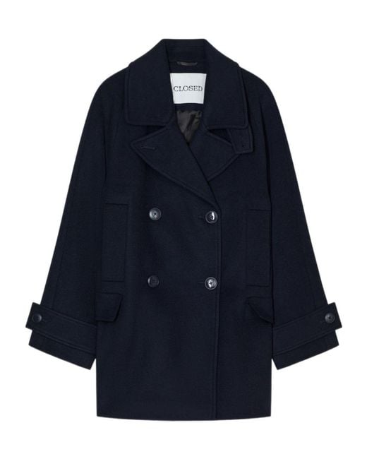 Closed Blue Caban Double-Breasted Jacket