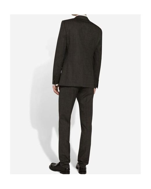 Dolce & Gabbana White Striped Poplin Martini-Fit Shirt for men