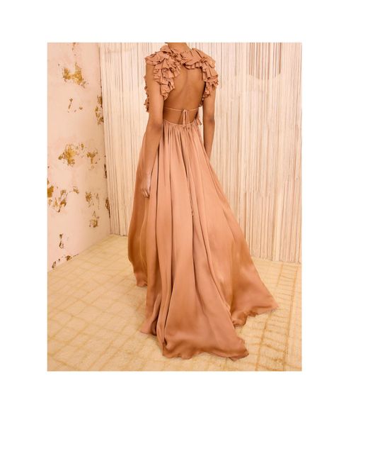 Ulla Johnson Brown Ruffled Dress