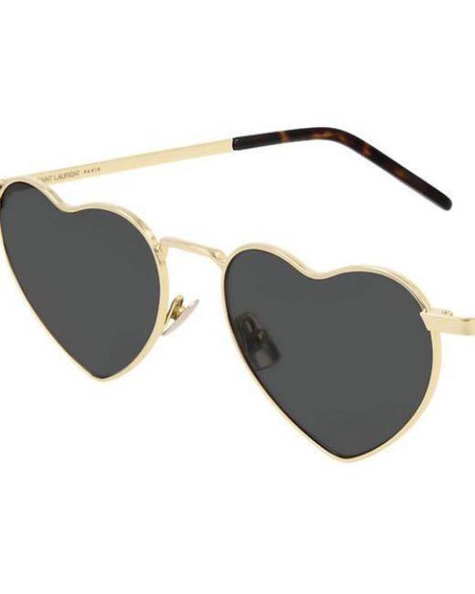 Saint Laurent Metallic Heart-Frame Sunglasses for men