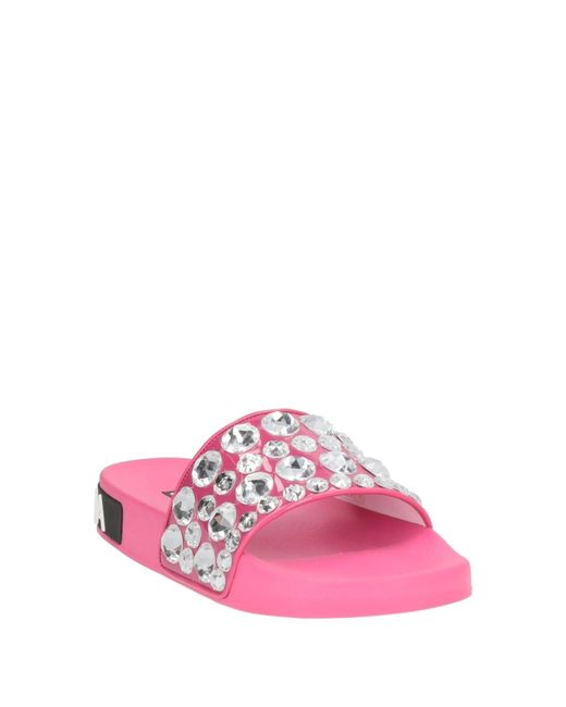 Dolce & Gabbana Pink Slides And Slippers