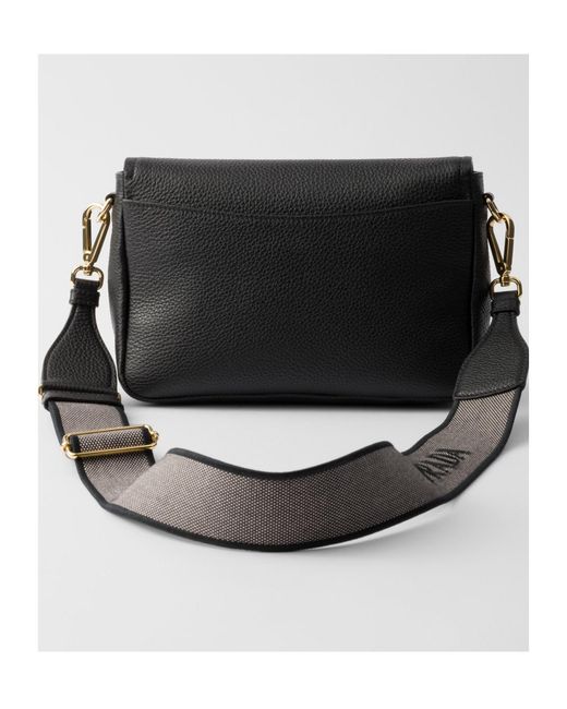 Prada Black Logo Strap Shoulder Bag