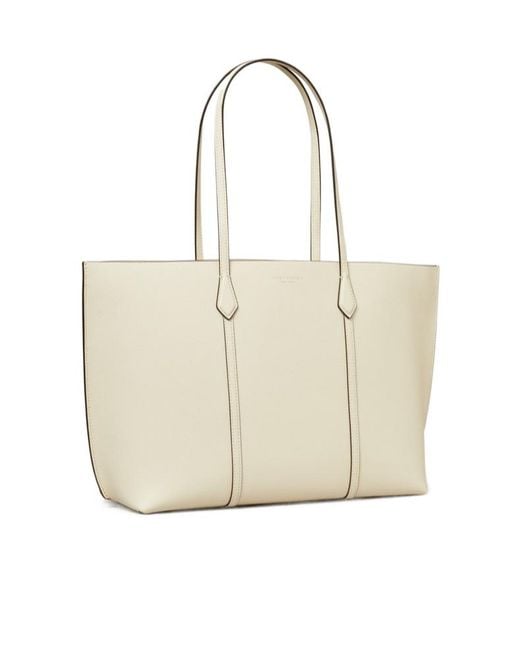 Tory Burch Natural Zip-Top Reversible Tote Bag