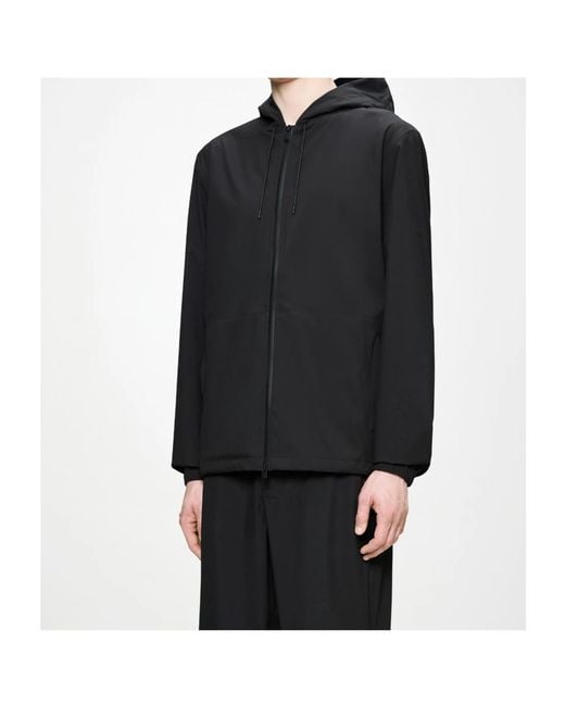 Rains Black Suva Hardshell Jacket for men