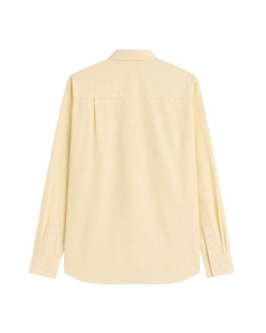 Maison Kitsuné Natural Maison Kitsuné Tonal Fox Head Casual Shirt for men