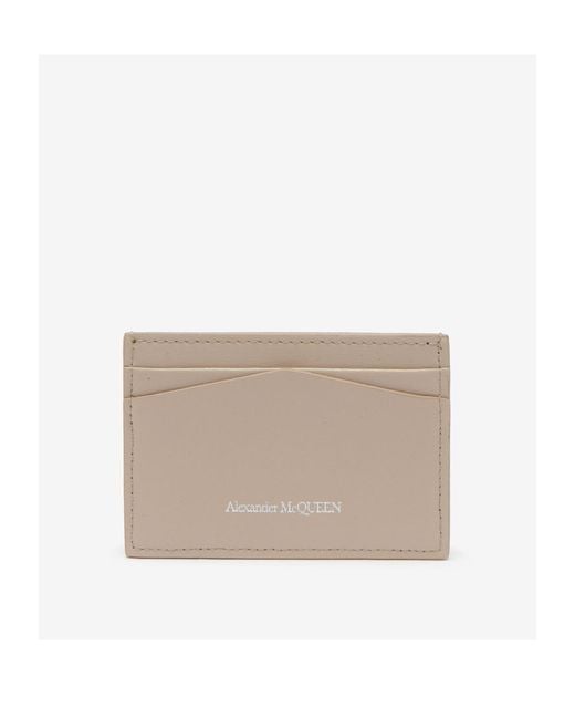 McQueen Gray Skull Stud Cardholder